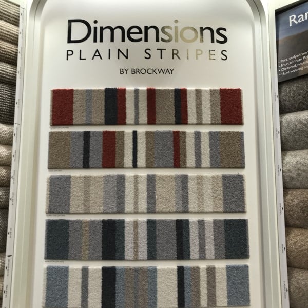 dimensions plain stripes by brockway wool carpets